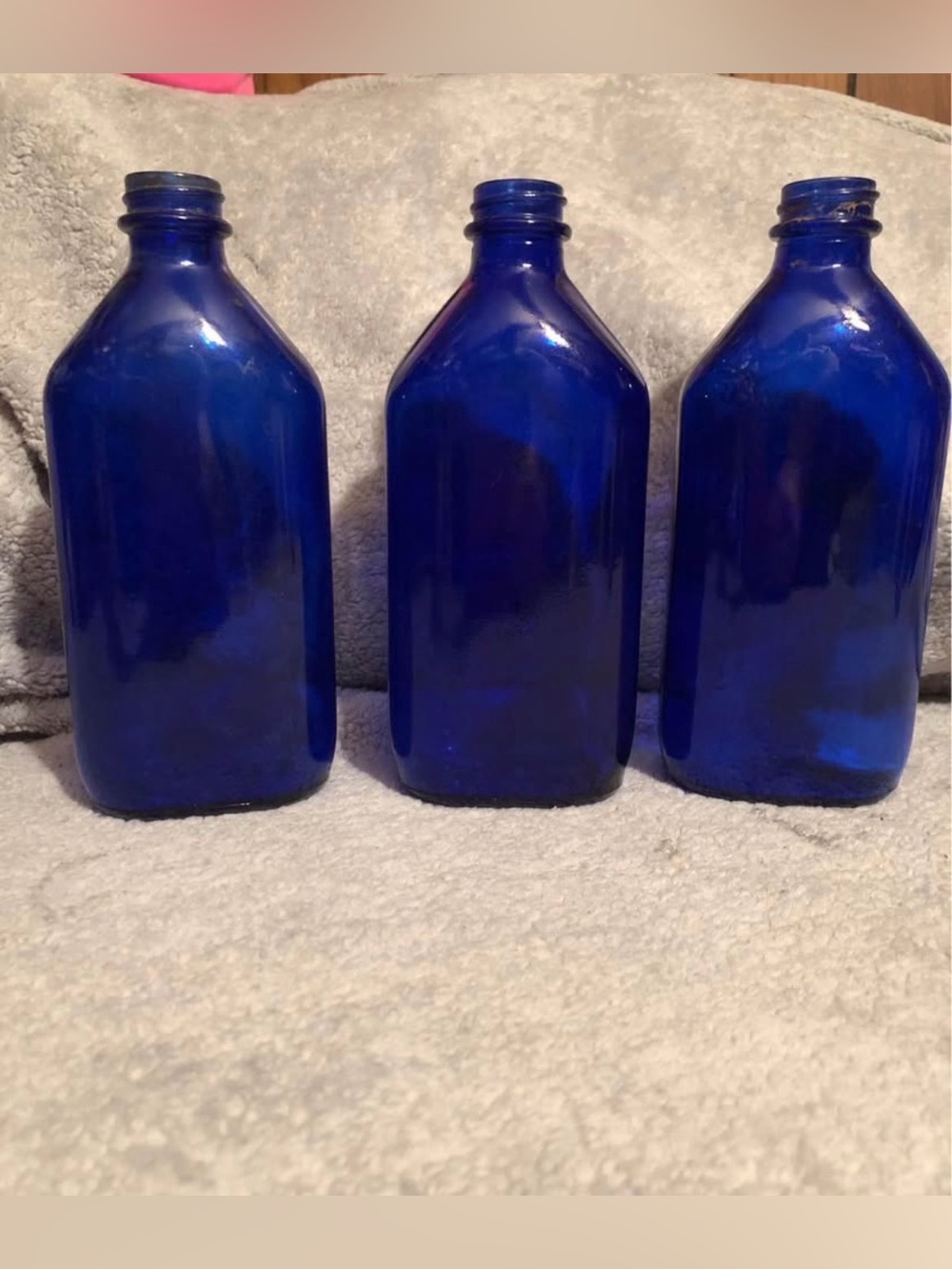 Philips Cobalt Blue Glass Bottle